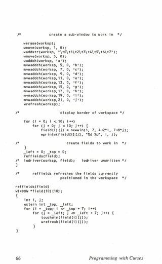 Programming with curses C programming language Unix Systems | PDF