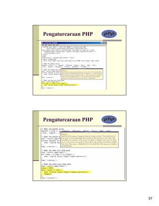 Pengaturcaraan PHP




Pengaturcaraan PHP




                     57
 