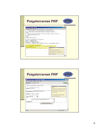 Pengaturcaraan PHP




Pengaturcaraan PHP




                     9
 