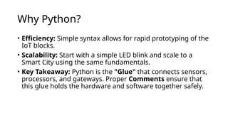 Programming with Python involves writing clear, readable code to solve ...