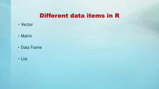 Programming with R in Big Data Analytics | PPTX