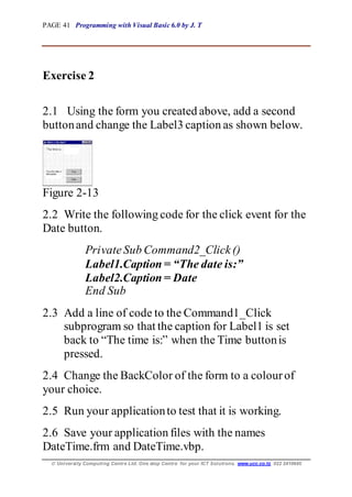 programming basics: using microsoft visual basic, c++,... Programming with visual_basic_new | PDF