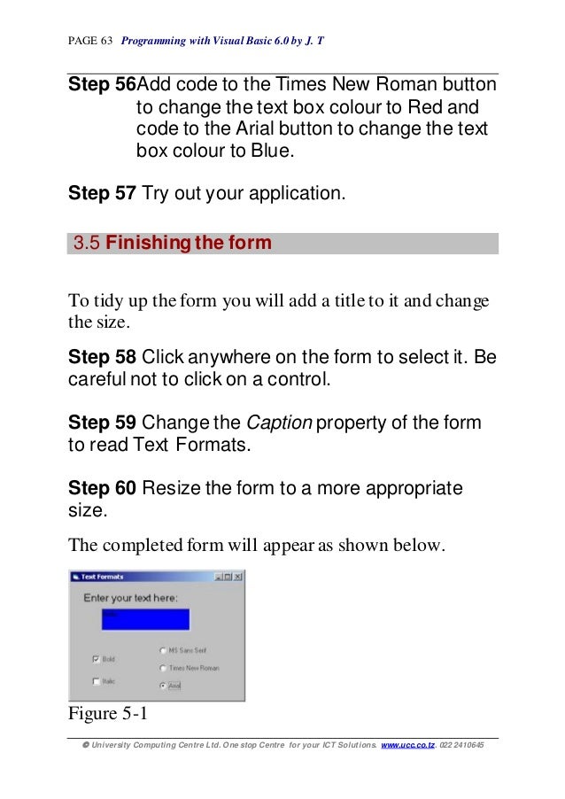 visual basic programming tutorial visual basic programming tutorial