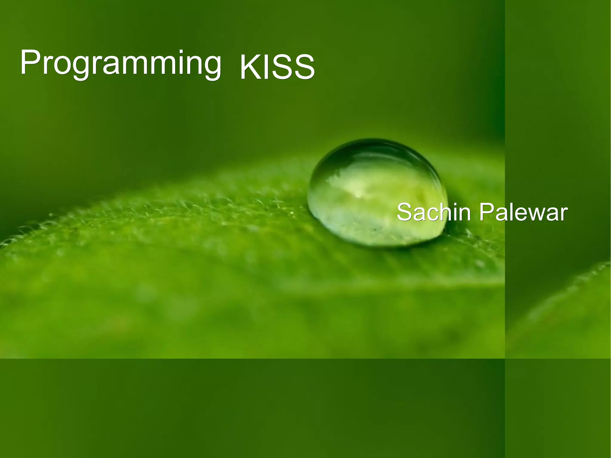 Programming Kiss | PPT