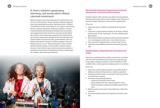 28 Program dla Torunia Program dla Torunia 29 
2. Dzieci i młodzież najważniejszą 
inwestycją, czyli wysoka jakość edukacji 
i placówek oświatowych 
Młodzi mieszkańcy miasta także mają prawo do wysokiej jakości życia. 
To od nich zależy przyszłość, dlatego traktujemy edukację i opiekę nad 
dziećmi jako najważniejszą inwestycję. Zapewnienie miejsc w żłobkach 
i przedszkolach umożliwi rozwój dzieciom, a ich rodzicom samorealizację 
życiową i zawodową. Postulujemy zwiększenie wydatków na oświatę, 
a zamiast likwidacji szkół zmniejszenie liczebności klas oraz profesjo-nalne 
przygotowanie kadry. Stawiamy na nowoczesne formy edukacji 
jako podstawę rozwoju społecznego i gospodarczego. Szkoły powinny 
stać się dobrze wyposażonymi, demokratycznymi centrami aktywności. 
Świetlice szkolne nie powinny być tylko „przechowalniami” dzieci, ale 
klubami edukacyjnymi, oferującymi możliwość mądrego rozwoju oraz 
bezpłatnej pomocy w nauce. Szkoły powinny dbać również o zdrowie 
młodych obywateli, oferując im zdrowe posiłki i możliwość uprawia-nia 
sportu. Nasze działania rozpoczniemy od opracowania wspólnie ze 
wszystkimi interesariuszami Strategii Rozwoju Oświaty. Najważniejsze 
cele i działania, jakie zamierzamy zrealizować. 
Sieć placówek oświatowych dopasowana do potrzeb 
mieszkańców i nowoczesnych form edukacji 
Dostęp do edukacji i dobre warunki w tym zakresie stanowią podstawę 
budowania skutecznego systemu oświaty. Dlatego naszym celem jest za-pewnienie 
dostępu do placówek oświatowych dla wszystkich dzieci. 
W tym celu: 
1. Zapewnimy miejsca w żłobkach i przedszkolach dla wszystkich 
dzieci; 
2. Liczba dzieci w klasach będzie nie większa niż 24 osoby w szkołach 
podstawowych, 26 osób w gimnazjach i 28 osób w szkołach ponad-gimnazjalnych; 
3. Wprowadzimy dodatkowe profilowane szkoły wg potrzeb mieszkań-ców 
i zmieniającego się rynku pracy, w tym szkołę artystyczną; 
4. Otworzymy liceum ogólnokształcące na lewym brzegu Torunia; 
5. Zapewnimy rozwój działalności placówek wychowania pozaszkol-nego. 
Wysokiej jakości usługi edukacyjne oferowane przez 
miasto 
Zapewnienie wysokiego poziomu edukacji i inwestowanie w mieszkań-ców 
stanowi dla nas podstawę rozwoju społecznego i gospodarczego. 
Z tego względu zwiększymy wydatki na oświatę o dodatkowe środki 
z budżetu miasta, tak aby zapewnić jak najlepszą jakość w tym zakresie. 
W tym celu: 
1. Zapewnimy wysokie kompetencje kadry nauczycielskiej dzięki do-datkowym 
szkoleniom finansowanym ze środków europejskich; 
2. Zwiększymy środki finansowe na wyposażenie szkół do potrzeb no-woczesnych 
form nauczania; 
3. Poszerzymy ofertę edukacyjną poprzez: 
• zwiększenie liczby kółek zainteresowań, 
• zajęcia dodatkowe dla dzieci mających problemy w nauce, 
• wdrożenie programu wspierania szczególnie utalentowanych 
dzieci; 
4. Będziemy wspierać alternatywne formy edukacji (np. szkoły demo-kratyczne); 
6. Utworzymy programy wsparcia dla programów autorskich w szko-łach; 
 