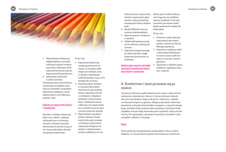 30 Program dla Torunia Program dla Torunia 31 
7. Ukierunkujemy edukację po-nadgimnazjalną 
na potrzeby 
rynku pracy poprzez moderni-zację 
oferty edukacyjnej szkół 
i placówek kształcenia zawodo-wego 
do potrzeb pracodawców; 
8. Zamierzamy inwestować 
w szkoły zawodowe. 
Dostosujemy placówki kształcenia 
zawodowego (szczególnie warsz-taty) 
do standardów europejskich. 
Zapewnimy współpracę z przed-siębiorstwami 
w celu odbywania 
praktyk i staży. 
Szkoła przyjazna dla dzieci 
i młodzieży 
Aby dzieci i młodzież chętnie spę-dzała 
czas w szkole, a edukacja 
wykraczała poza czas lekcyjny, 
warunki w szkołach muszą być 
dostosowane do potrzeb uczących 
się i muszą odpowiadać obecnym 
standardom projektowym. 
funkcjonowania i przywrócimy 
świetlice w gimnazjach, gdzie 
świetlice staną się miejscami 
rozwijającymi talenty młodych 
ludzi; 
4. Szkolne biblioteki staną się 
centrami multimedialnymi; 
5. Zapewnimy pomoc medyczną 
w szkołach; 
6. Wokół szkół pojawią się miej-sca 
do siedzenia i parkingi dla 
rowerów; 
7. Zapewnimy bezpieczną drogę 
do szkoły, aby dzieci mogły 
bezpiecznie ją pokonywać sa-modzielnie. 
Szkoła jako ważny ośrodek 
animacji osiedlowej dzieci, 
dorosłych i seniorów 
Szkoły oprócz funkcji edukacyj-nych 
mogą stać się ośrodkami 
animacji osiedlowej. W ich prze-strzeniach, 
jak również wokół, 
lokalna społeczność znajdzie dla 
siebie ofertę. 
W tym celu: 
1. Przestrzeń wokół szkół prze-organizujemy 
jako miejsce 
spotkań i aktywności dla naj-bliższego 
sąsiedztwa; 
2. Zapewnimy współpracę szkół 
z instytucjami kulturalnymi 
na terenie miasta (cykliczne 
zajęcia w muzeach, teatrach, 
galeriach); 
3. Zapewnimy w szkołach zajęcia 
dodatkowe, angażujące senio-rów 
i rodziców. 
W tym celu: 
1. Zapewnimy komfortową 
i przyjazną przestrzeń we-wnątrz 
i na zewnątrz szkół 
(miejsca do siedzenia, kolor 
w szkołach, indywidualne 
szafki dla każdego ucznia, wi-fi 
dostępne dla uczniów); 
2. Poprawimy jakość żywienia 
w toruńskich placówkach 
oświatowych, wprowadzimy 
zdrową, regionalną żywność 
w stołówkach (i sklepikach 
szkolnych), zrównoważoną 
dietę z możliwością wyboru 
z kilku dań oraz drugie śniada-nia, 
a stołówki staną się nowo-czesnymi 
miejscami spotkań; 
3. Wprowadzimy nową jakość 
świetlic szkolnych. Zwięk-szymy 
liczbę zajęć rozwijają-cych 
talenty naszych dzieci, 
zwiększymy dostępność do 
świetlic w szkołach podsta-wowych, 
wydłużymy ich czas 
3. Komfortowe i tanie pruszanie się po 
mieście 
Transport to kluczowy aspekt funkcjonowania miasta i ważny element 
codzienności mieszkańców. Obecnie w Toruniu dominuje indywidu-alny 
ruch samochodowy, drogi są obciążone i zatłoczone, a nakłady 
na inwestycje drogowe są ogromne. Dlatego proponujemy odwrócenie 
priorytetów na korzyść innych środków transportu, co pozwoli odciążyć 
drogi, zmniejszyć korki, poprawić jakość powietrza i zmniejszyć liczbę 
wypadków. Korzyści będą odczuwalne przez wszystkich, także przez kie-rowców. 
Nie zapominając o potrzebach wszystkich uczestników ruchu, 
szczególnie zadbamy o trzy grupy. 
Piesi 
Piesi powinni być równoprawnymi użytkownikami ruchu w mieście. 
Zadbamy o to, by poruszanie się pieszo było bezpieczne, komfortowe 
 