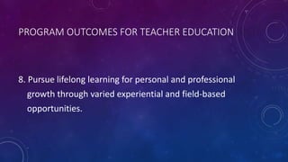 Program outcomes and learning outcomes | PPTX
