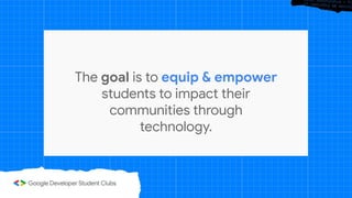The goal is to equip & empower
students to impact their
communities through
technology.
 