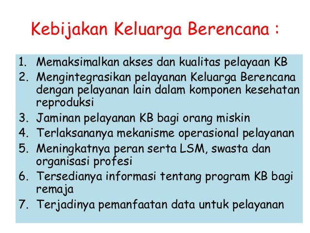 Program pemerintah dalam penanggulangan masalah kesehatan reproduksi