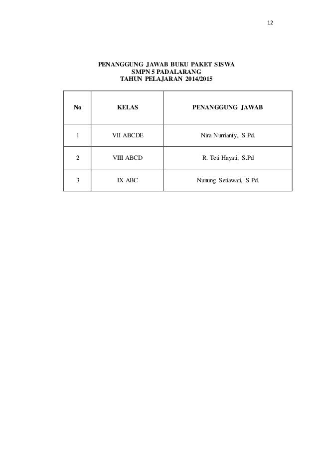 Contoh Jadwal Kunjungan Perpustakaan Revisi Sekolah