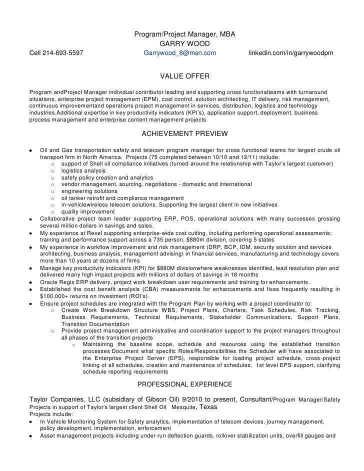 program manager resume sample project manager resume sample program program manager resume