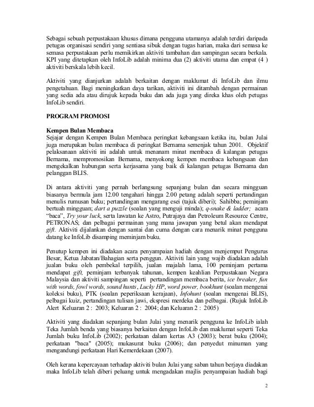 Program Promosi Infolib Bernama