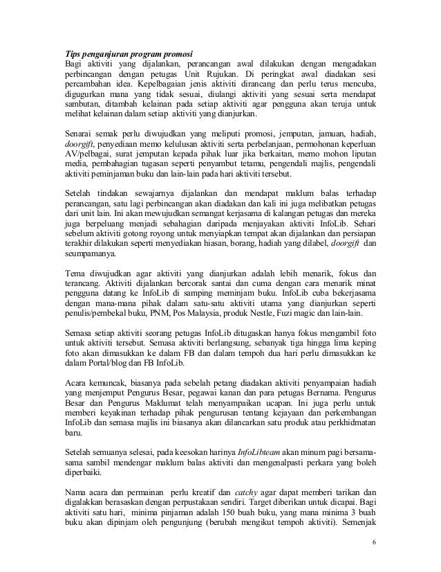 Program promosi infolib bernama