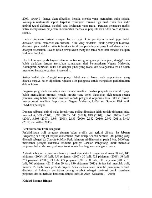 Program promosi infolib bernama