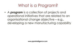 Programs and Portfolios - Multi-project Management | PPTX