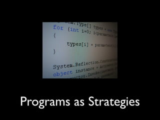 Programs as Strategies
 
