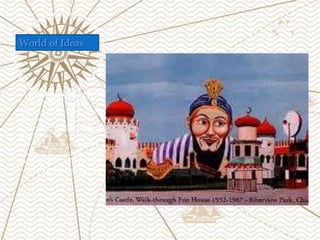 World of Ideas
Virtual Travel and tasting
for countries, regions
World of Flavors tour with
phrases
International holiday
traditions
World famous candies
Artists by country, copy
their style on tiles, t-shirts
Local travel through time
 