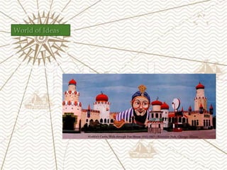 World of Ideas
Virtual Travel and tasting
for countries, regions
World of Flavors tour with
phrases
International holiday
traditions
World famous candies
Artists by country, copy
their style on tiles, t-shirts
Local travel through time
 