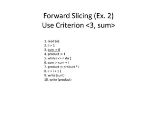 program slicing forward and backward for maintenance | PDF