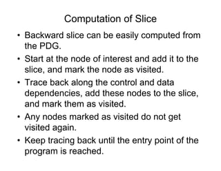 program slicing forward and backward for maintenance | PDF