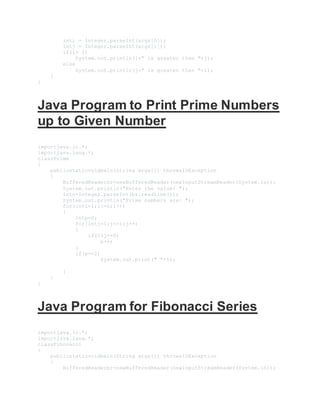 Programs of java | PDF | Free Download