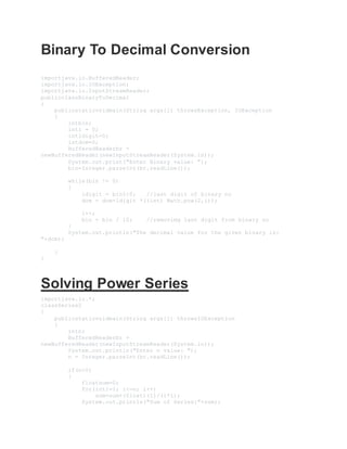 Programs of java | DOCX