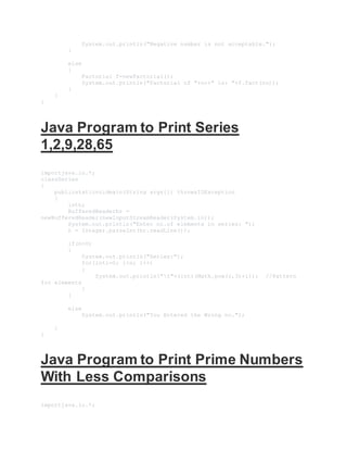 Programs of java | DOCX