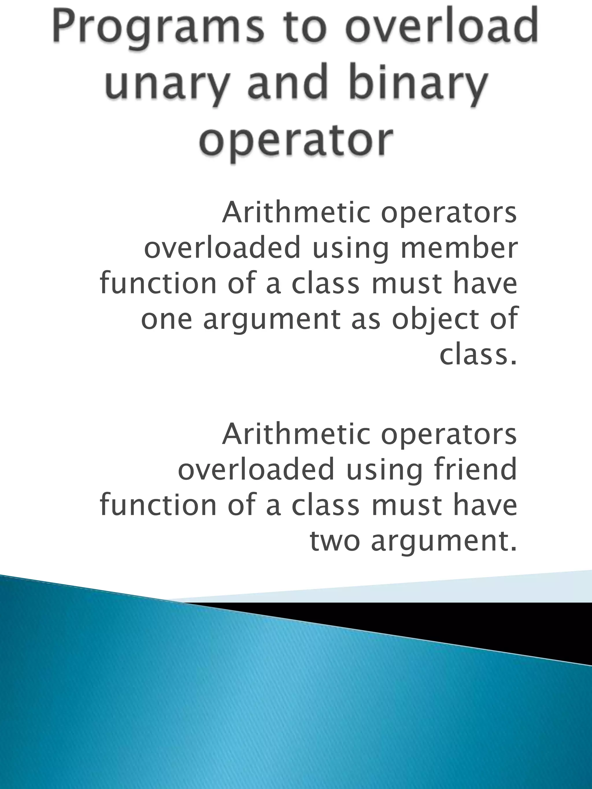 operator overloading in c++ | PDF