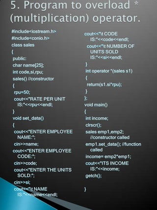 operator overloading in c++ | PDF