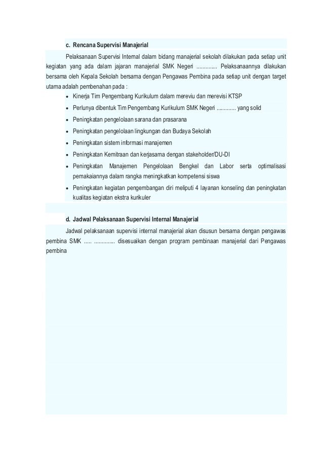 Program supervisi kepala sekolah