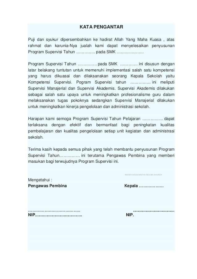 Contoh Laporan Supervisi Akademik Kepala Sekolah Kumpulan Contoh Laporan