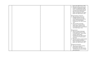 pasal UUD NRI Tahun 1945
 Mengidentifikasi pertanyaan
dengan menggunakan high
order Thinking Skills (HOTS)
tentang makna pokok-pokok
pikiran yang terkandung
dalam Pembukaan dan pasal-
pasal UUD NRI Tahun 1945
Mengumpulkan informasi
 Mengumpulkan data dari
berbagai sumber tentang
makna pokok-pokok pikiran
yang terkandung dalam
Pembukaan UUD NRI Tahun
1945
 Menentukan jenis data
berkaitan tentang makna
pokok-pokok pikiran yang
terkandung dalam Pembukaan
UUD NRI Tahun 1945
Mengasosiasi
 Menenentukan hubungan
makna pokok pikiran yang
terkandung dari alinea satu
sampai empat dalam
Pembukaan UUD NRI Tahun
1945 dan keterkaitan pasal-
pasalnya.
 Mengelompokkan pokok-pokok
pikiran yang terkandung
dalam Pembukaan dan pasal-
pasal UUD NRI Tahun 1945
Mengkomunikasikan
 Mempresentasikan makna
pokok-pokok pikiran
Pembukaan UUD NRI Tahun
1945 dan keterkaitan dengan
pasal-pasalnya.
 