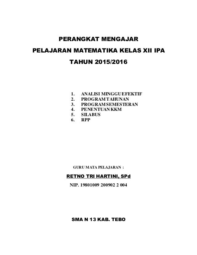 Program tahunan sma 13 - retno tri hartini