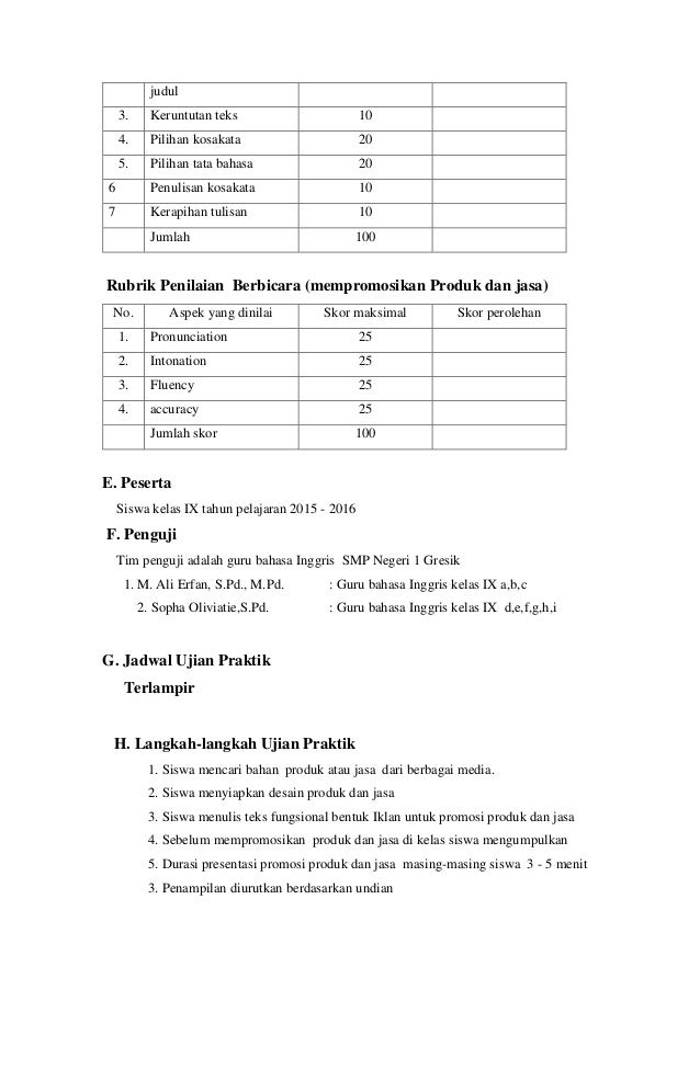Contoh Soal Ujian Praktek Bahasa Inggris Smp Kelas 9 Berbagi Contoh Soal