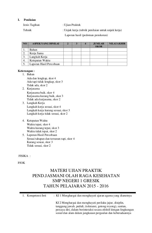 Soal Ujian Praktek Prakarya Pengolahan / Proposal Ujian ...