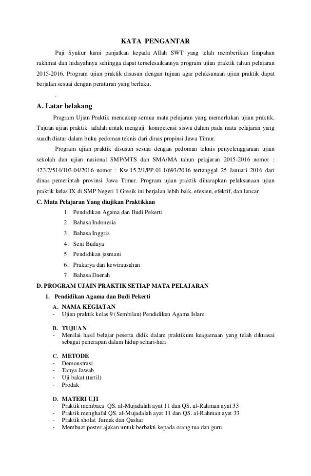 Program Ujian Praktik
