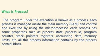 Difference Program vs Process vs Thread | PPTX