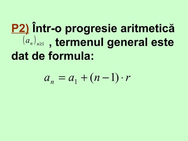 Siruri de numere reale: progresia aritmetica | PPT