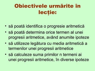 Siruri de numere reale: progresia aritmetica | PPT
