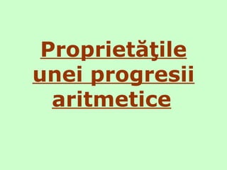 Siruri de numere reale: progresia aritmetica | PPT