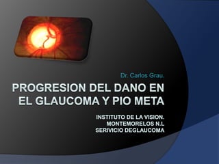 Progresion del dano en el glaucoma y pio metainstituto de la vision.Montemorelosn.lSeriviciodeglaucoma Dr. Carlos Grau. 