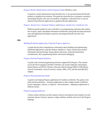 Administration Guide Guide Sample Progress OpenEdge database administration guide and reference | PDF