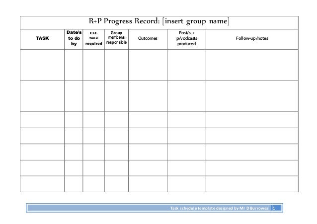 progress record