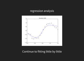 Continue to fitting little by little
regression analysis
 