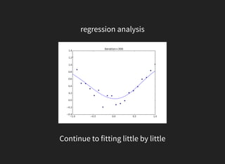 Continue to fitting little by little
regression analysis
 