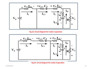 12/26/2017 21
Fig.12. Circuit diagram for mode-1 operation
Fig.13. Circuit diagram for mode-2 operation
 