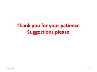 Thank you for your patience
Suggestions please
12/26/2017 54
 