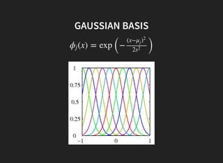 GAUSSIAN BASIS
(x) = exp
(
− )
ϕj
(x−μj
)
2
2s
2
 