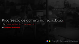Progressão de carreira na Tecnologia.
by Lucas Mateus Mazei Sobrinho
Da inexperiência à excelência.
 