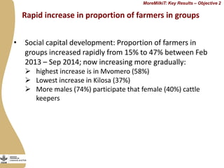 Progress in developing dairy market hubs for marginalised communities in Tanzania